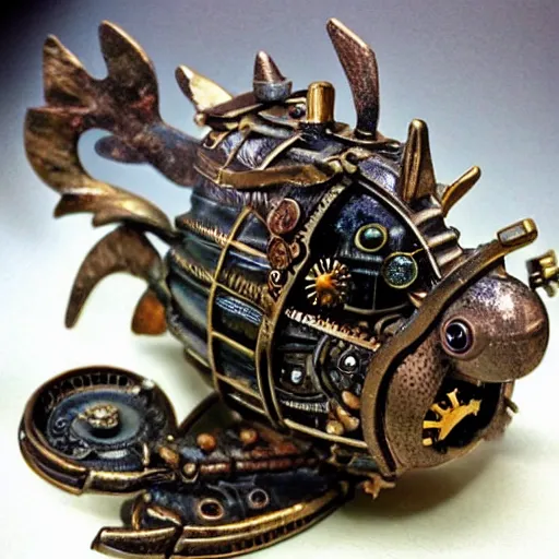 Image similar to steampunk fish