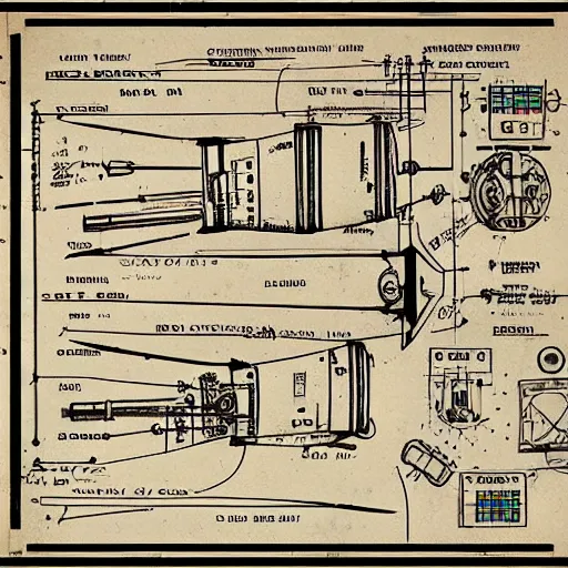 Image similar to highly detailed hyrodgen bomb schematics