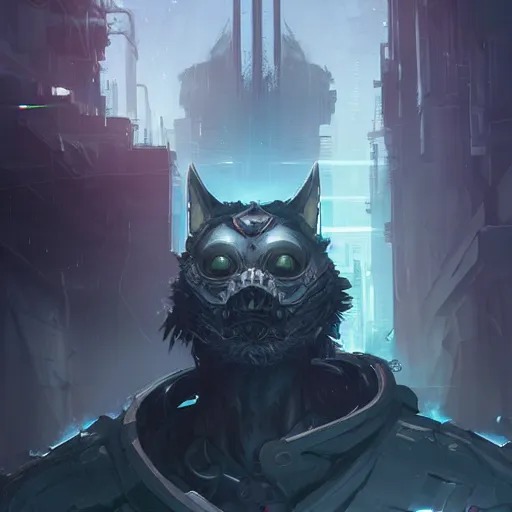 Prompt: portrait of a cybernetic werewolf, cyberpunk concept art by pete mohrbacher and artgerm and wlop and greg rutkowski and deathburger, digital art, highly detailed, intricate, sci-fi, sharp focus, Trending on Artstation HQ, deviantart, unreal engine 5, 4K UHD image