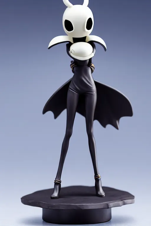 Prompt: still figurine of hollow knight wearing an elegant summer blouse, official store photo, commercial photo, featured on amiami, 8 k, 8 5 mm, f. 1 4, beautiful composition