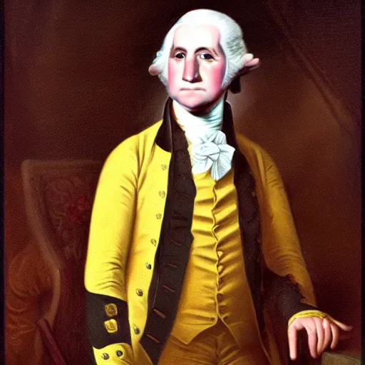 Prompt: george washington in the modern times, colored hd, modern times, 1 st president, rtx on, uhd 4 k