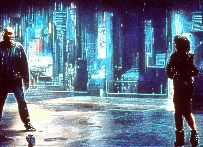 Prompt: scene from the critically - acclaimed 1 9 8 5 science fiction film neuromancer