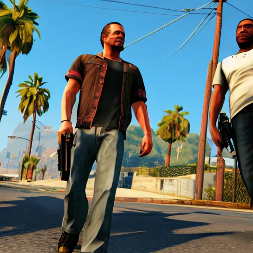 Image similar to still frame from the game grand theft auto 5