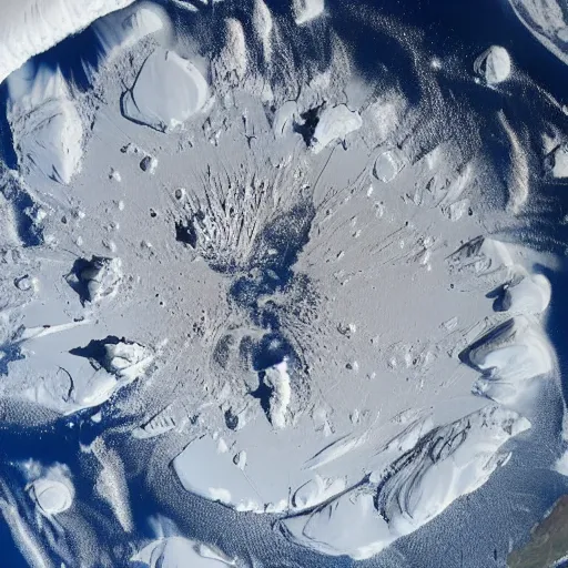 Prompt: antarctica from space