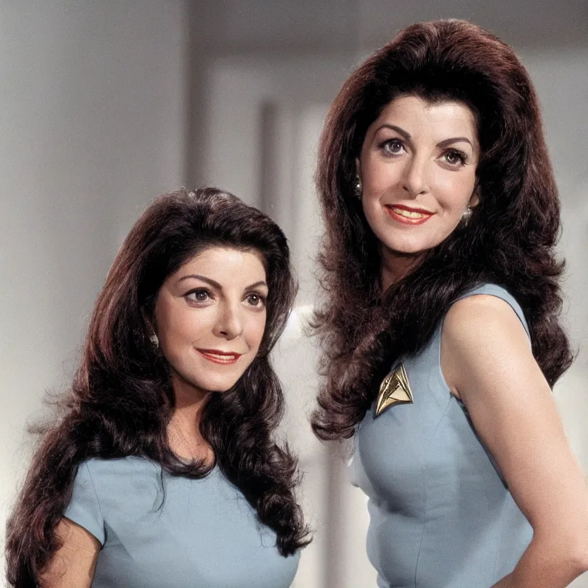 Prompt: deanna troi from the first season of star trek the next generation