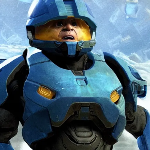 Image similar to danny devito as cortana in halo 3