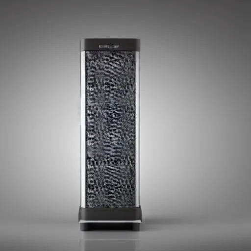 Prompt: a water dispenser made by bang and olufsen, speaker design, dispenser design, product design, octane render, high definition