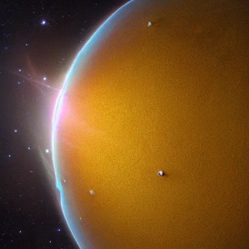 Image similar to planet lemon, photo by hubble telescope