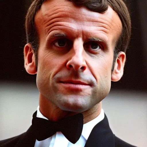 Prompt: Emmanuel Macron in Star Wars (1999)