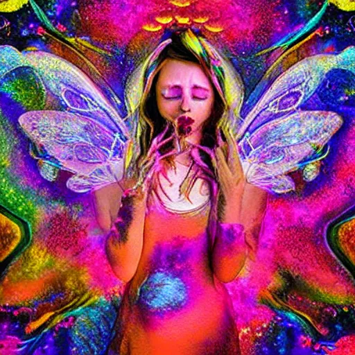 Prompt: “ psychedelic fairy dream ”