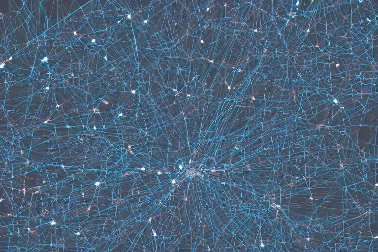 Image similar to closeup view of fjords made out of multiple overlays of simple clean scientific data visualized on top of each other, dots connected by straight lines, tall bar charts, plexus, thick squares and large arrows, waveforms on top of square charts, gaps and pauses, space molecules, radio signals, negative space