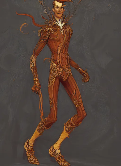 Image similar to tall thin male, jack pumpkinhead, full body character concept, art nouveau, super powers, fantasy, intricate, elegant, highly detailed, digital painting, artstation, concept art, shining, sharp focus, illustration, art by stanley lau