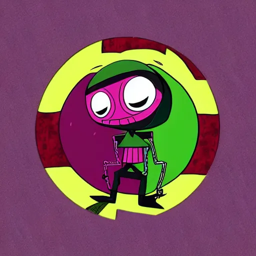 Prompt: cartoon networks invader zim