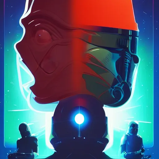 Image similar to face icon stylized minimalist star wars : episode v - the empire strikes back 1 9 8 0, loftis, cory behance hd by jesper ejsing, by rhads, makoto shinkai and lois van baarle, ilya kuvshinov, rossdraws global illumination