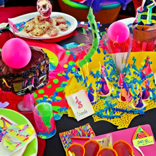 Image similar to the eldritch terror at a children’s birthday party