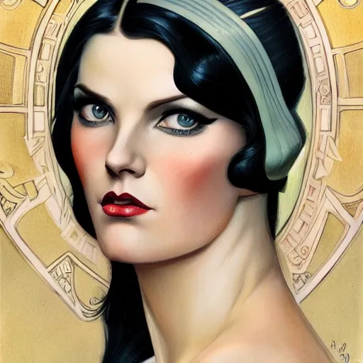 Prompt: a streamline moderne, art nouveau, multi - ethnic and multi - racial portrait in the style of charlie bowater, and in the style of donato giancola, and in the style of charles dulac. intelligent, expressive, large eyes. symmetry, ultrasharp focus, dramatic lighting, semirealism, intricate symmetrical fine complex background detail.