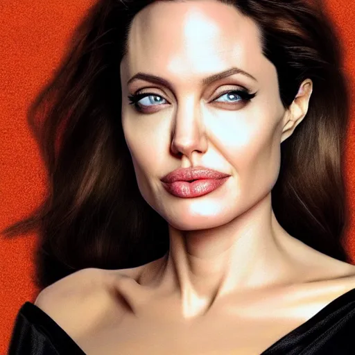 Image similar to angelina jolie as an orange