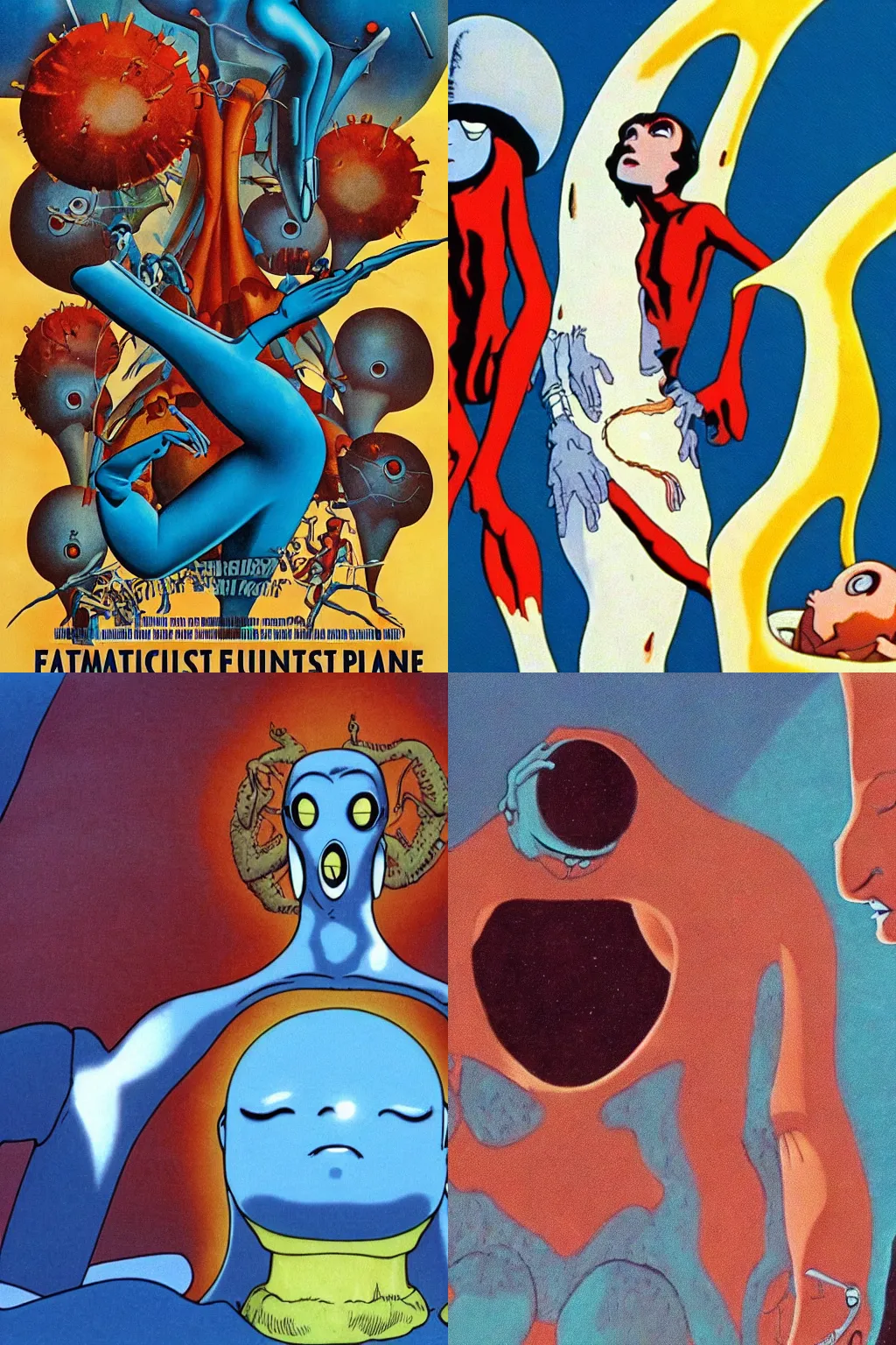 Prompt: unreleased scene from the movie Fantastic Planet (1973), high quality, HD,