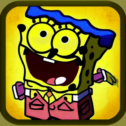 Prompt: spongebob squarepants, evil!!!!!!! sharp teeth, horror, realistic, human like