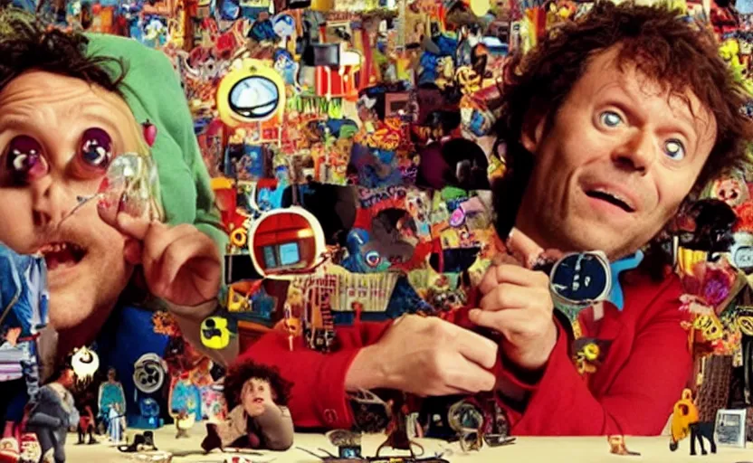 Image similar to high quality high detail movie screenshot by michel gondry, hd,