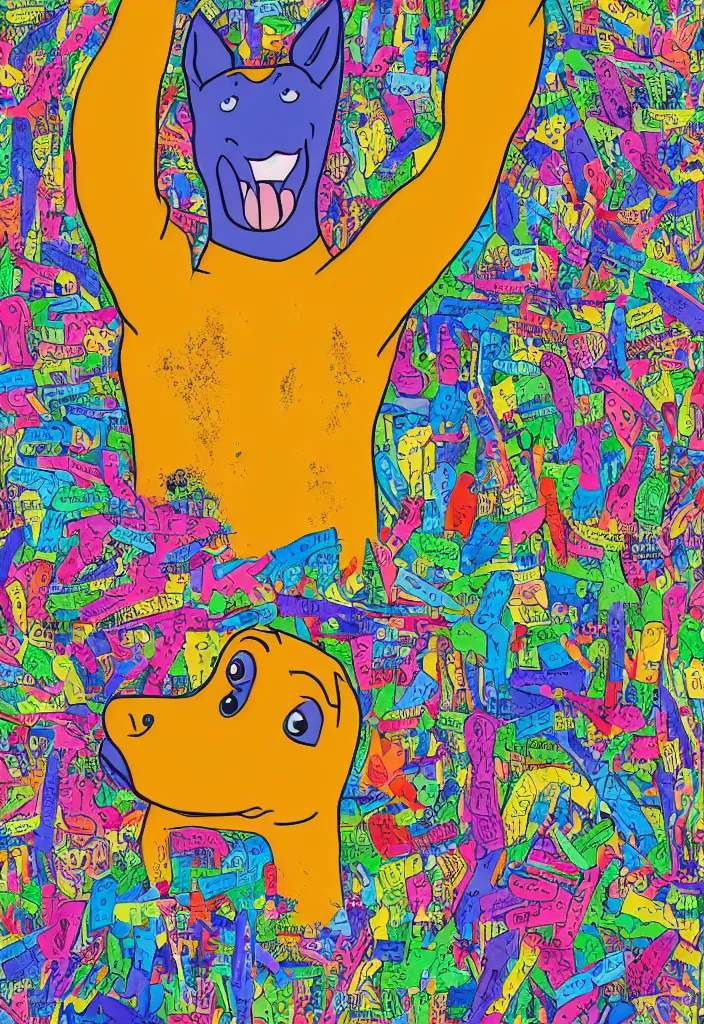 Image similar to portrait of bojack horseman, award winning hyper detailed outsider art