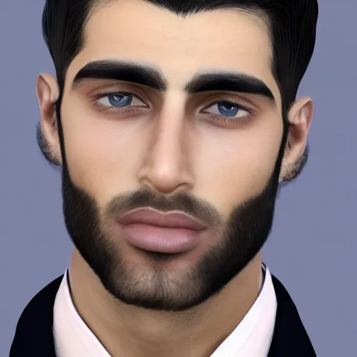 Image similar to a closeup shot of handsome esfand from twitch, gigachad, strong jawline, photorealism, 8k