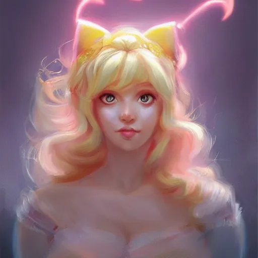 Image similar to cute princess peach as realistic blond human character art portrait, matte fantasy painting, deviantart artstation, by jason felix by steve argyle by tyler jacobson by peter mohrbacher, cinema c 9. 0