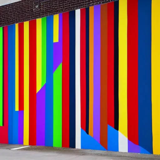 Image similar to a mural by Sol LeWitt