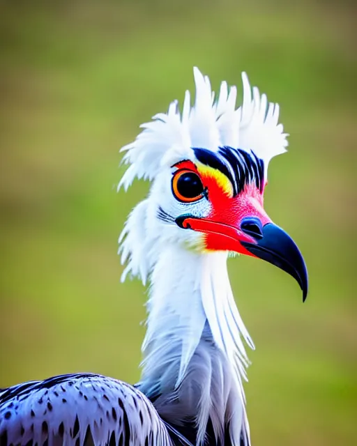 Image similar to closeup picture of secretarybird in savannah, captured on iphone, dlsr, photography