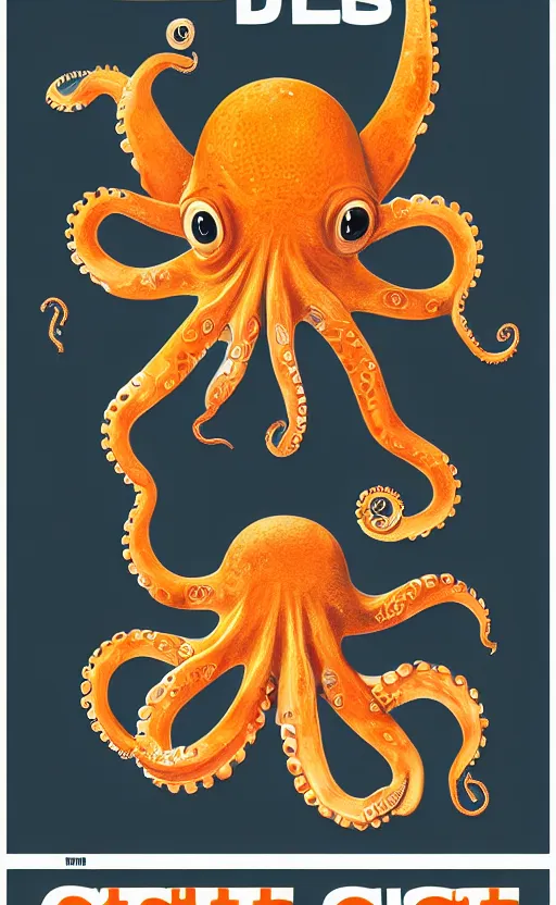 Prompt: highly detailed illustration of octopus as a cheeseburger as an octopus, poster, symmetrical, 8 k, trending