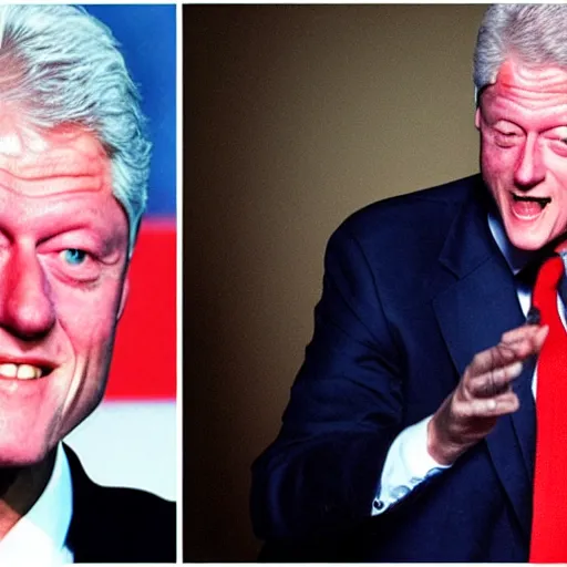 Prompt: bill clinton is a reptilian shape shifter