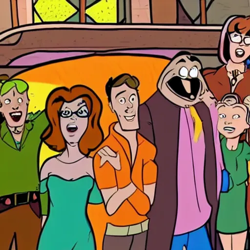 Prompt: it's always sunny in philadelphia, scooby doo cartoon style