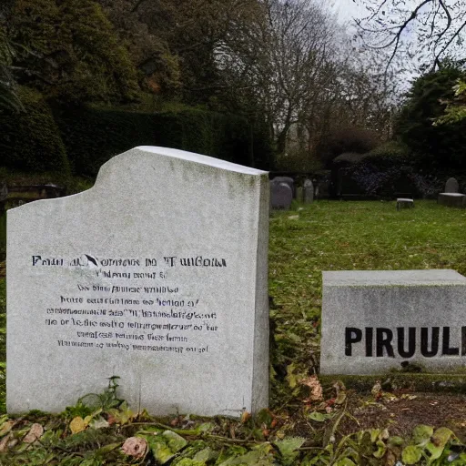 Prompt: paul krugman grave at highgate cemetery in london