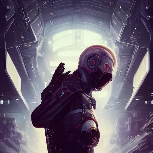 Prompt: Cyber Joe Biden in a Starcitizen loading screen, intricate, dystopian, fantasy, extremely detailed, digital painting, artstation, concept art, smooth, sharp focus, illustration, stark lighting, incredible art by artgerm and greg rutkowski and alphonse mucha and simon stalenhag