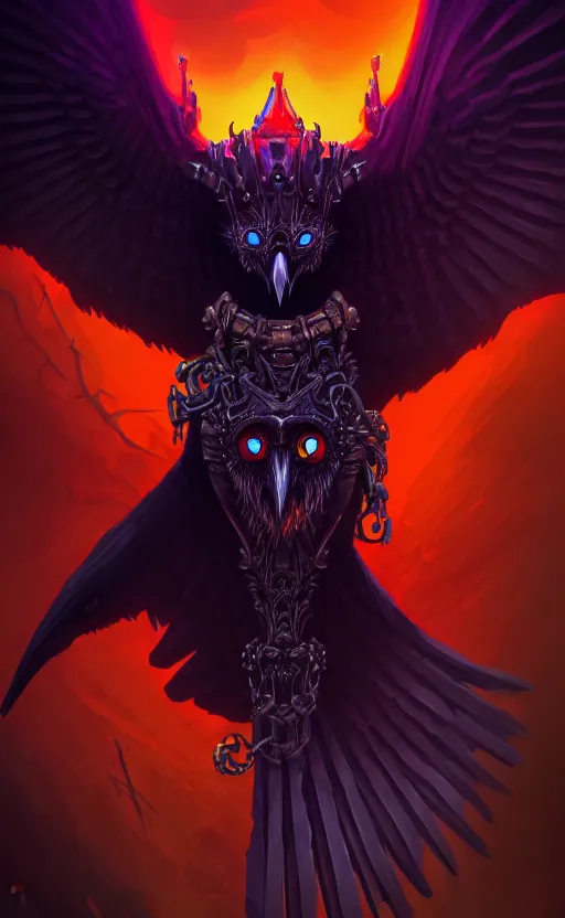 Prompt: The Raven Lord, digital art, detailed, trending on artstation