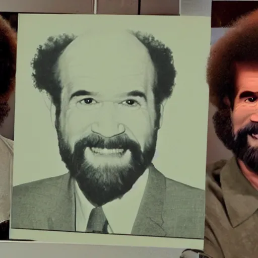 Image similar to serial killer bob ross