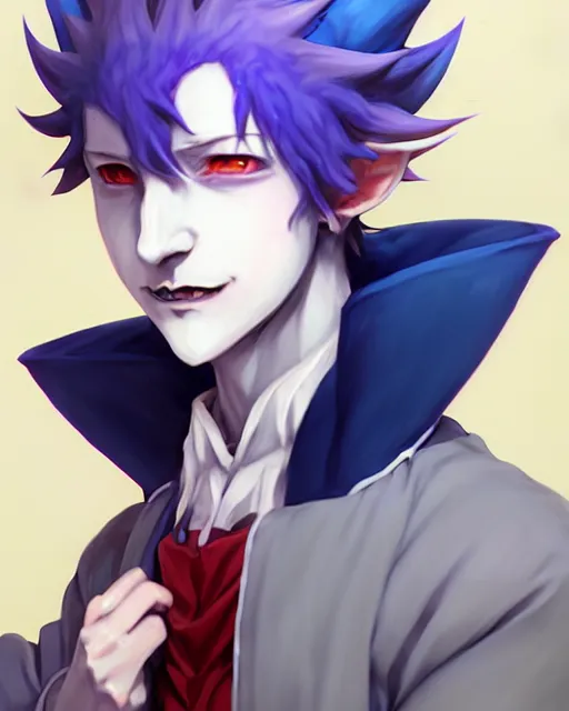 Image similar to extremely attractive soft feminine male as a jester anime character screenshot, nagito komaeda and hisoka jester, anime feminine male fool, intricate, sharp focus, illustration, highly detailed, digital painting, cell shaded, concept art, matte, art by ilya kuvshinov and kyoto animation and wlop, ruan jia, greg rutkowski, studio quality