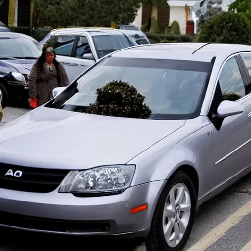 Prompt: a 2 0 0 8 obama car in a street