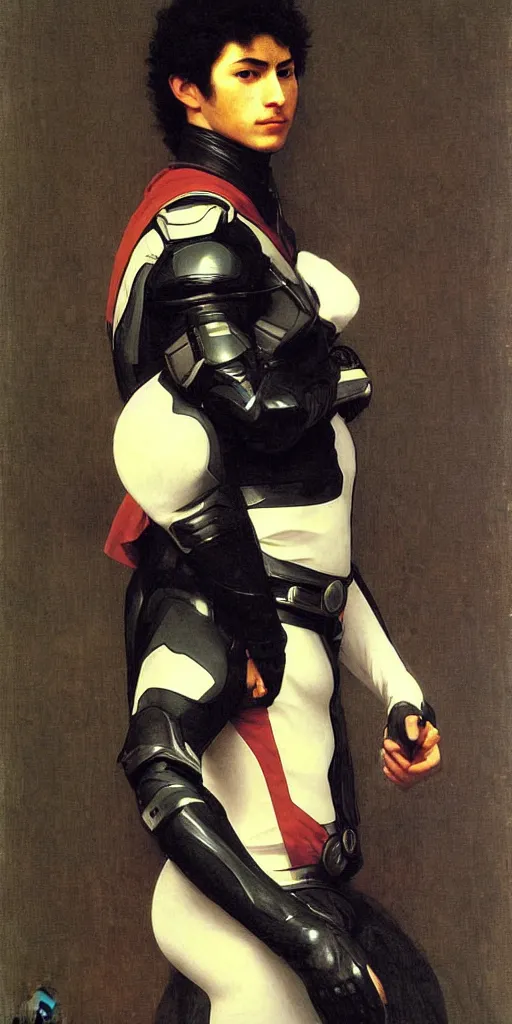 Image similar to portrait of a kamen rider rx, majestic, solemn, by bouguereau