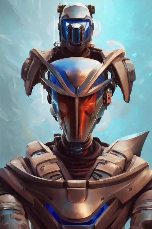 Image similar to epic mask helmet robot ninja portrait stylized as fornite style game design fanart by concept artist gervasio canda, behance hd by jesper ejsing, by rhads, makoto shinkai and lois van baarle, ilya kuvshinov, rossdraws global illumination radiating a glowing aura global illumination ray tracing hdr render in unreal engine 5