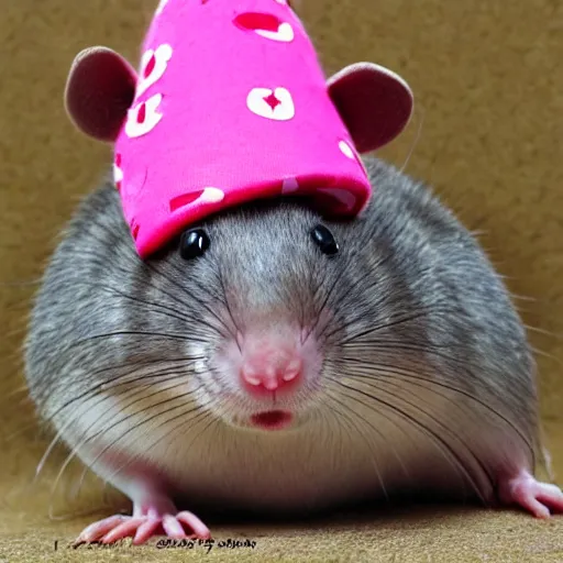 Image similar to I may be fat but I am still just a rat in a hat