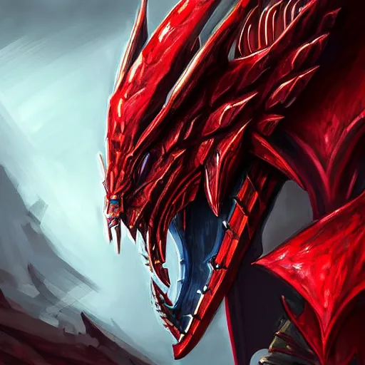 Image similar to videogame painting of an elegant red draconic - plate armor artstation, rpg, digital art, isometric, dark background, dark souls, the witcher 3, runescape, skyrim, final - fantasy, diablo - 3