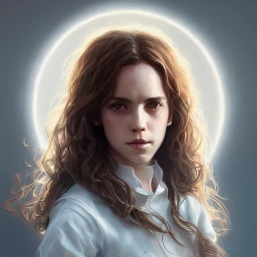 Image similar to ultra realistic illustration, hermione granger, intricate, elegant, highly detailed, digital painting, artstation, concept art, smooth, sharp focus, illustration, art by artgerm and greg rutkowski and alphonse mucha