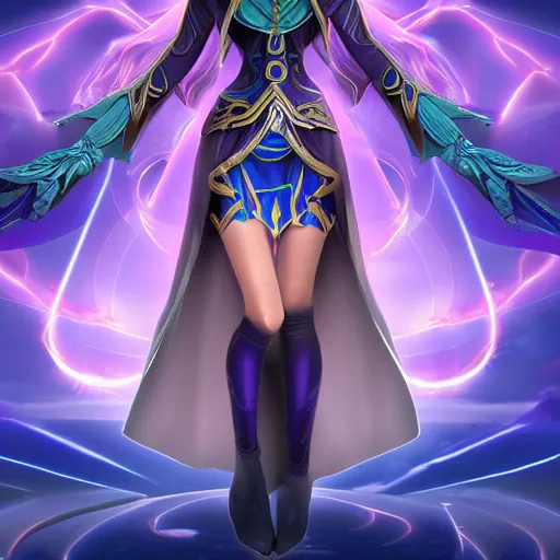 Image similar to beautiful dark magician girl, full body, mystical, ultra detailed, 4k