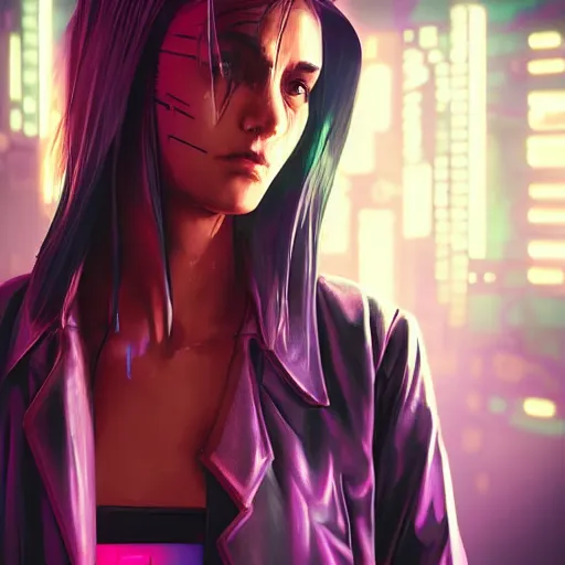 Cyberpunk Girl Neon Colors Mobile Wallpaper 2 by gam3sd3an on DeviantArt