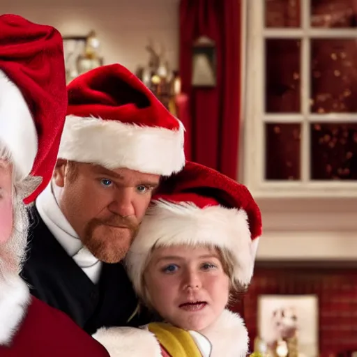 Image similar to gordon ramsey starring as the santa clause movie, movie still, 8 k