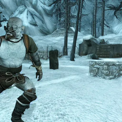 Prompt: walter white in skyrim