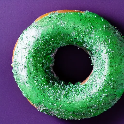 Prompt: donut made out of toxic waste