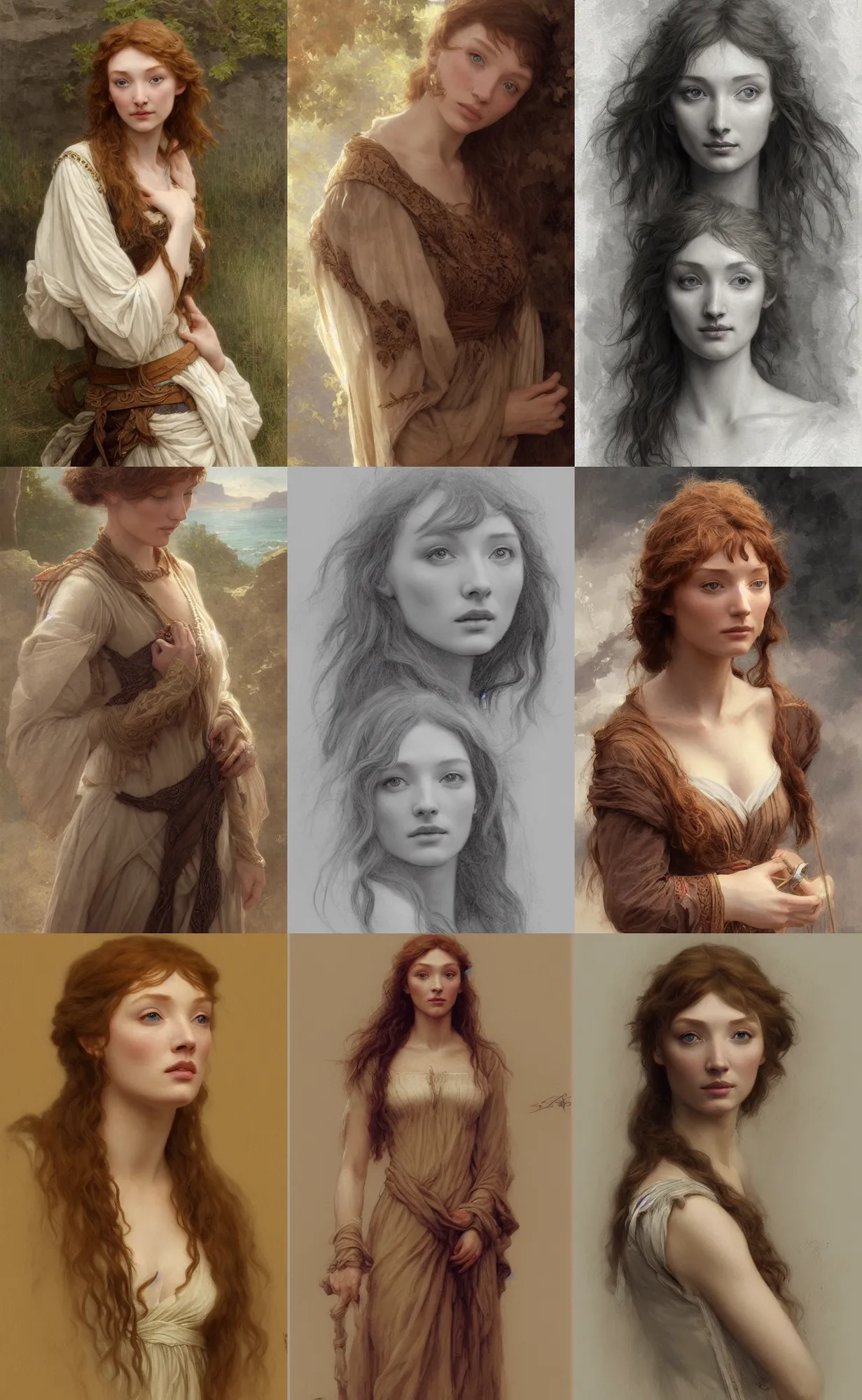 Prompt: eleanor tomlinson, traditional corsican, intricate, highly detailed, artstation, illustration, jurgens, rutkowski, bouguereau