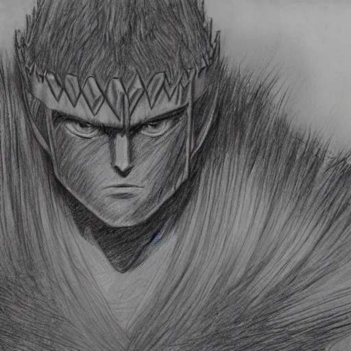 Prompt: a very detailed pencil drawing of berserk 4 k, high resolution, still, landscape, hd, dslr, hyper realistic, sketch